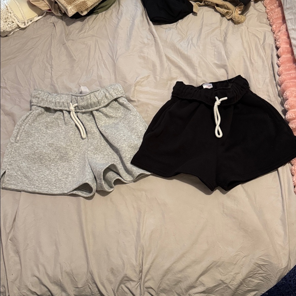 No Boundaries Gray and Black Women Shorts